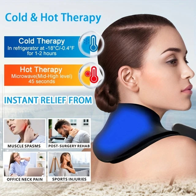 Almohadilla de gel reutilizable para cuello frío y calor